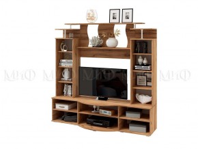 Стенка Виста (Белый глянец/Дуб крафт) в Нягани - nyagan.ok-mebel.com | фото 2