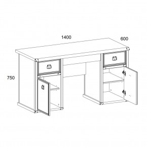 Стол 2D3S, MAGELLAN, цвет Сосна винтаж в Нягани - nyagan.ok-mebel.com | фото 2