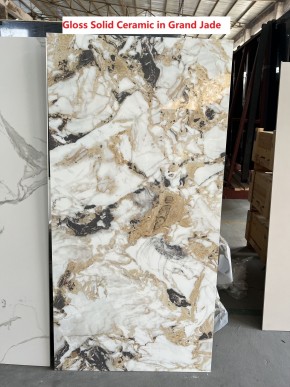 Стол ACERRA NEW 160 GLOSS GRAND JADE SOLID CERAMIC/ каркас цвета шампань, ®DISAUR в Нягани - nyagan.ok-mebel.com | фото 6