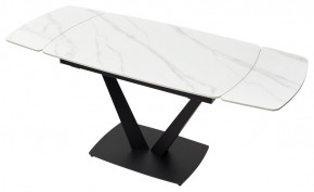 Стол ALATRI 120 MATT WHITE MARBLE SOLID CERAMIC / BLACK, ®DISAUR в Нягани - nyagan.ok-mebel.com | фото 4