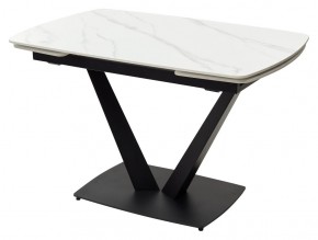 Стол ALATRI 120 MATT WHITE MARBLE SOLID CERAMIC / BLACK, ®DISAUR в Нягани - nyagan.ok-mebel.com | фото 7