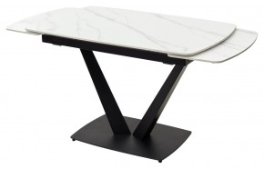 Стол ALATRI 120 MATT WHITE MARBLE SOLID CERAMIC / BLACK, ®DISAUR в Нягани - nyagan.ok-mebel.com | фото 8