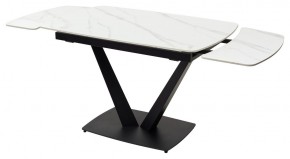 Стол ALATRI 120 MATT WHITE MARBLE SOLID CERAMIC / BLACK, ®DISAUR в Нягани - nyagan.ok-mebel.com | фото 9