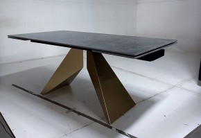 Стол ALES 180 BLACK GRAVE SOLID CERAMIC, керамика / бронзовый, ®DISAUR в Нягани - nyagan.ok-mebel.com | фото 6