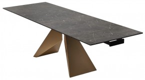 Стол ALES 180 BLACK GRAVE SOLID CERAMIC, керамика / бронзовый, ®DISAUR в Нягани - nyagan.ok-mebel.com | фото 7
