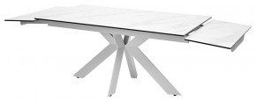 Стол BELLUNO 160 MARBLES KL-99 Белый мрамор матовый, итальянская керамика/ белый каркас, ®DISAUR в Нягани - nyagan.ok-mebel.com | фото 7