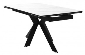 Стол BELLUNO 160 MARBLES KL-99 Белый мрамор матовый, итальянская керамика/ черный каркас, ®DISAUR в Нягани - nyagan.ok-mebel.com | фото 2