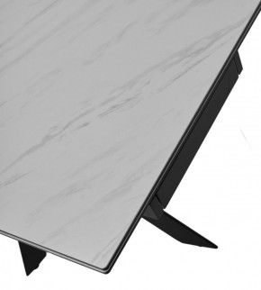 Стол BELLUNO 160 MARBLES KL-99 Белый мрамор матовый, итальянская керамика/ черный каркас, ®DISAUR в Нягани - nyagan.ok-mebel.com | фото 6