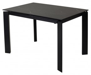 Стол CORNER 120 MATT BLACK MARBLE SOLID CERAMIC / BLACK, ®DISAUR в Нягани - nyagan.ok-mebel.com | фото