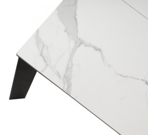 Стол CORNER 120 MATTE STATUARIO Белый мрамор матовый керамика, стекло/ черный каркас, ®DISAUR в Нягани - nyagan.ok-mebel.com | фото 8
