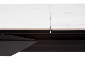 Стол CREMONA 140 HIGH GLOSS STATUARIO Белый мрамор глянцевый, керамика/ черный каркас, ®DISAUR в Нягани - nyagan.ok-mebel.com | фото 5