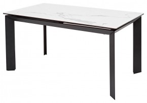 Стол CREMONA 140 HIGH GLOSS STATUARIO Белый мрамор глянцевый, керамика/ черный каркас, ®DISAUR в Нягани - nyagan.ok-mebel.com | фото 7