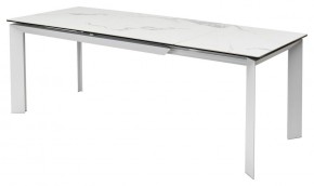 Стол CREMONA 140 MATTE STATUARIO Белый мрамор матовый, керамика/ белый каркас, ®DISAUR в Нягани - nyagan.ok-mebel.com | фото 4