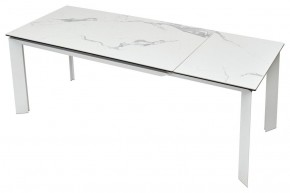 Стол CREMONA 140 MATTE STATUARIO Белый мрамор матовый, керамика/ белый каркас, ®DISAUR в Нягани - nyagan.ok-mebel.com | фото 5