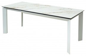 Стол CREMONA 160 KL-188 Контрастный мрамор / белый каркас, ®DISAUR в Нягани - nyagan.ok-mebel.com | фото 3