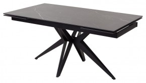 Стол FORIO 160 MATT BLACK MARBLE SOLID CERAMIC / BLACK, ®DISAUR в Нягани - nyagan.ok-mebel.com | фото 1