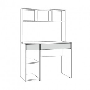 Стол компьютерный 12.77 F Комфорт (Белый РЕ шагрень) в Нягани - nyagan.ok-mebel.com | фото 4