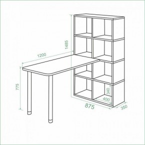 Стол компьютерный Bartolo в Нягани - nyagan.ok-mebel.com | фото 3