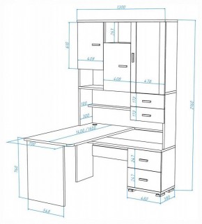 Стол компьютерный Домино СР-620-160 в Нягани - nyagan.ok-mebel.com | фото 2