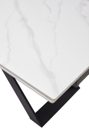 Стол LIVORNO 180 MATT WHITE MARBLE SOLID CERAMIC / BLACK, ®DISAUR в Нягани - nyagan.ok-mebel.com | фото 9