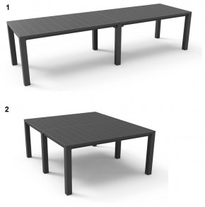 Стол раскладной Джули (Julie Double table 2 configurations) Графит в Нягани - nyagan.ok-mebel.com | фото 1