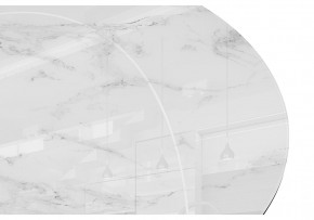 Стол стеклянный Норфолк 100х78 белый мрамор / черный в Нягани - nyagan.ok-mebel.com | фото 5