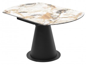 Стол TERAMO 135 GLOSS GRAND JADE SOLID CERAMIC, керамика, поворотн.механизм / Черный каркас, ®DISAUR в Нягани - nyagan.ok-mebel.com | фото 11