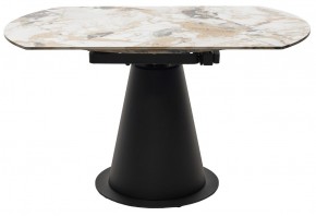 Стол TERAMO 135 GLOSS GRAND JADE SOLID CERAMIC, керамика, поворотн.механизм / Черный каркас, ®DISAUR в Нягани - nyagan.ok-mebel.com | фото 16