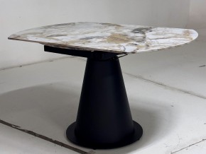 Стол TERAMO 135 GLOSS GRAND JADE SOLID CERAMIC, керамика, поворотн.механизм / Черный каркас, ®DISAUR в Нягани - nyagan.ok-mebel.com | фото 9