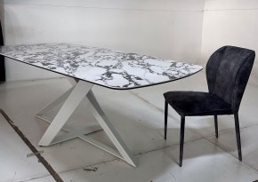 Стол VICENZA 220 BULGARI WHITE, керамика / белый, ®DISAUR в Нягани - nyagan.ok-mebel.com | фото 4