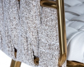 Стул барный DOBRIN EMMA GOLD, белый PU (T-01), белая ткань (F-49) в Нягани - nyagan.ok-mebel.com | фото 7