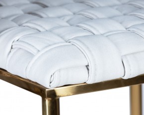 Стул барный DOBRIN EMMA GOLD, белый PU (T-01), белая ткань (F-49) в Нягани - nyagan.ok-mebel.com | фото 8