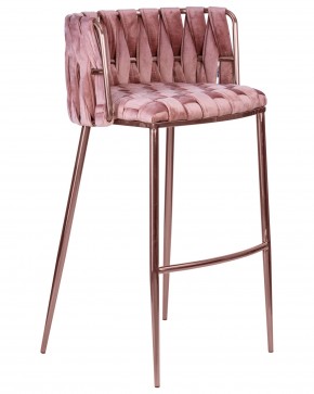 Стул барный DOBRIN EMMA ROSE GOLD, розовый велюр (VF-10) в Нягани - nyagan.ok-mebel.com | фото 2