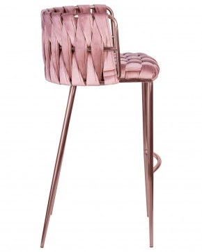 Стул барный DOBRIN EMMA ROSE GOLD, розовый велюр (VF-10) в Нягани - nyagan.ok-mebel.com | фото 3