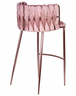 Стул барный DOBRIN EMMA ROSE GOLD, розовый велюр (VF-10) в Нягани - nyagan.ok-mebel.com | фото 4