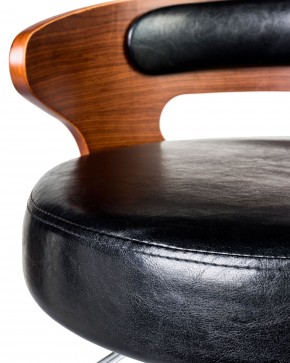 Стул барный DOBRIN FRED BLACK, коричневое дерево, чёрный в Нягани - nyagan.ok-mebel.com | фото 6