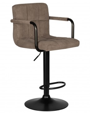 Стул барный DOBRIN KRUGER ARM BLACK, какао вельвет (LAR-E2041-05) в Нягани - nyagan.ok-mebel.com | фото 2