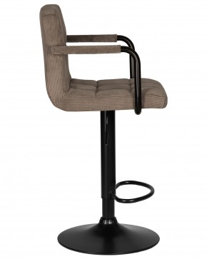 Стул барный DOBRIN KRUGER ARM BLACK, какао вельвет (LAR-E2041-05) в Нягани - nyagan.ok-mebel.com | фото 3