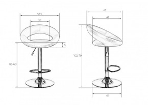 Стул барный DOBRIN MIRA LM-5001 (фиолетовый) в Нягани - nyagan.ok-mebel.com | фото 3