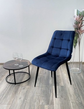 Стул CHIC BLUVEL-86 NAVY BLUE / черный каркас М-City в Нягани - nyagan.ok-mebel.com | фото 3