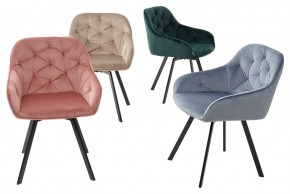 Стул GALE 360 град. поворот. BLUVEL-40 BEIGE, велюр/ черный каркас, М-City в Нягани - nyagan.ok-mebel.com | фото 3