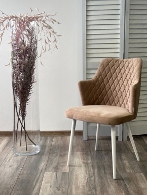 Стул HERMAN 360 град. БЕЖЕВЫЙ #5, велюр / белый каркас М-City в Нягани - nyagan.ok-mebel.com | фото 2
