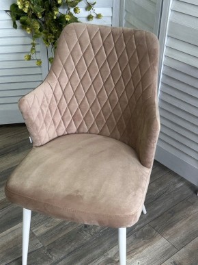 Стул HERMAN 360 град. БЕЖЕВЫЙ #5, велюр / белый каркас М-City в Нягани - nyagan.ok-mebel.com | фото 5