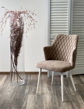 Стул HERMAN 360 град. ЛАТТЕ #25, велюр / белый каркас М-City в Нягани - nyagan.ok-mebel.com | фото 2