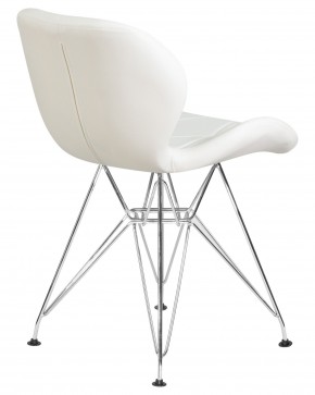 Стул обеденный DOBRIN BUTTERFLY CHROME, ножки хром, цвет белый в Нягани - nyagan.ok-mebel.com | фото 4