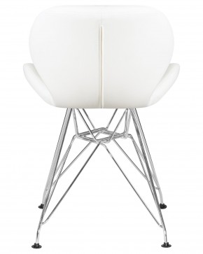 Стул обеденный DOBRIN BUTTERFLY CHROME, ножки хром, цвет белый в Нягани - nyagan.ok-mebel.com | фото 5
