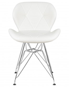 Стул обеденный DOBRIN BUTTERFLY CHROME, ножки хром, цвет белый в Нягани - nyagan.ok-mebel.com | фото 6