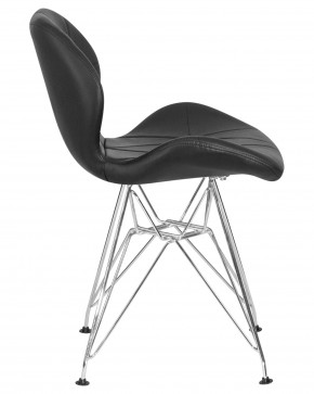 Стул обеденный DOBRIN BUTTERFLY CHROME, ножки хром, цвет чёрный в Нягани - nyagan.ok-mebel.com | фото 3