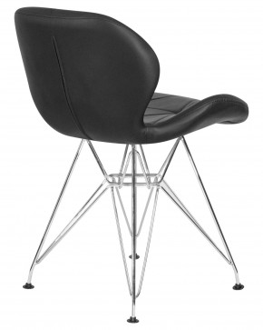 Стул обеденный DOBRIN BUTTERFLY CHROME, ножки хром, цвет чёрный в Нягани - nyagan.ok-mebel.com | фото 4