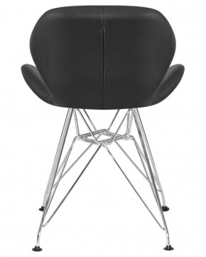 Стул обеденный DOBRIN BUTTERFLY CHROME, ножки хром, цвет чёрный в Нягани - nyagan.ok-mebel.com | фото 5